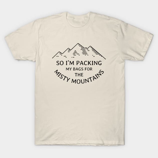 So I'm packing my bags for the Misty Mountains T-Shirt by BodinStreet